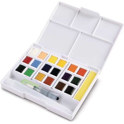 Coffret de 1/2 godets I Love Art, 18 couleurs - Publicité Coffret de 1/2 godets I Love Art, 18 couleurs - Publicité