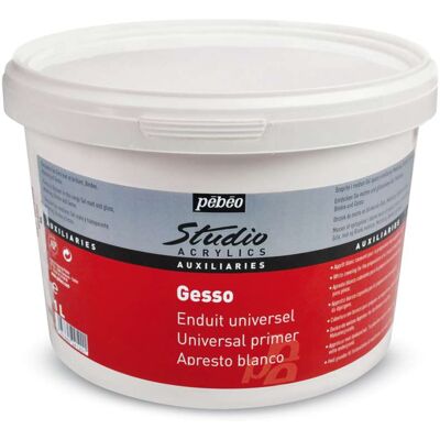 Pebeo Gesso Blanc Acrylique - Primaire pour Artistes & Bricolage - 4000 ml - Publicité Pebeo Gesso Blanc Acrylique - Primaire pour Artistes & Bricolage - 4000 ml - Publicité