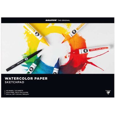 Bloc de papier aquarelle Molotow - Publicité Bloc de papier aquarelle Molotow - Publicité