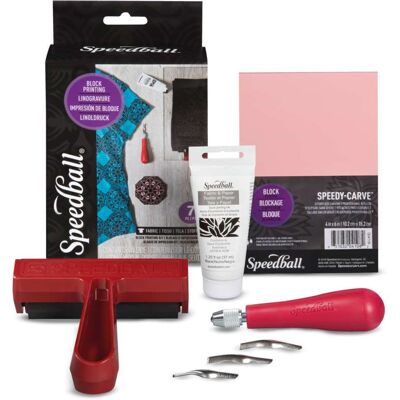 Kit d'impression sur tissu Speedball - Facile pour débutants, Encres vives - Publicité Kit d'impression sur tissu Speedball - Facile pour débutants, Encres vives - Publicité
