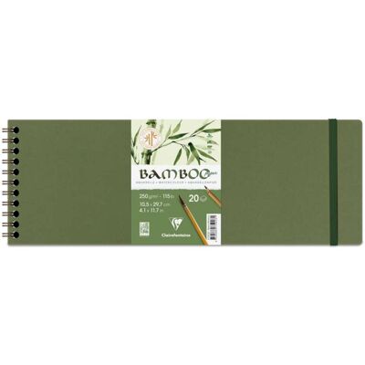 Papier aquarelle Bamboo Clairefontaine 250 g/m² Spirale 20 feuilles - papier d'art - Publicité Papier aquarelle Bamboo Clairefontaine 250 g/m² Spirale 20 feuilles - papier d'art - Publicité
