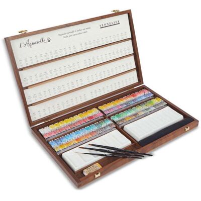 Coffret noyer aquarelle Sennelier - Publicité Coffret noyer aquarelle Sennelier - Publicité