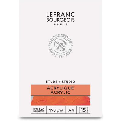 Lefranc Bourgeois - Bloc pour acrylique A4 - 190 feuilles - Publicité Lefranc Bourgeois - Bloc pour acrylique A4 - 190 feuilles - Publicité