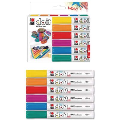 MARABU Marqueur acrylique DO IT Craftmarker - Lot de 6 - Publicité MARABU Marqueur acrylique DO IT Craftmarker - Lot de 6 - Publicité