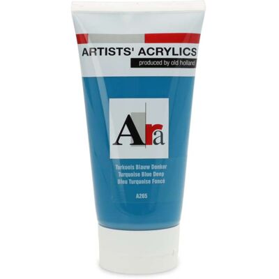 Peinture acrylique lisse Ara, 150 ml - Tube, Bleu turquoise foncé - Publicité Peinture acrylique lisse Ara, 150 ml - Tube, Bleu turquoise foncé - Publicité