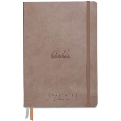 Clairefontaine Carnet Goalbook création Rhodia, A5, Taupe, Couverture rigide - Publicité Clairefontaine Carnet Goalbook création Rhodia, A5, Taupe, Couverture rigide - Publicité