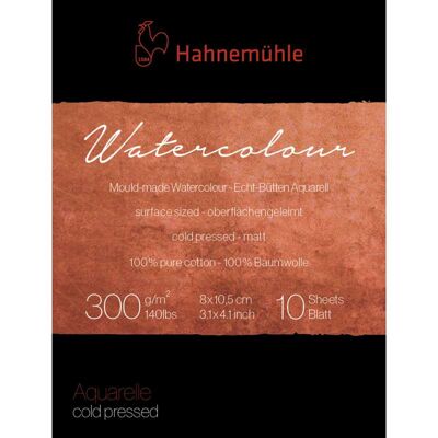 Hahnemuehle The Collection aquarelle Hahnemühle, 8 cm x 10,5 cm, Bloc de 12 feuilles, 300 g/m² - Publicité Hahnemuehle The Collection aquarelle Hahnemühle, 8 cm x 10,5 cm, Bloc de 12 feuilles, 300 g/m² - Publicité