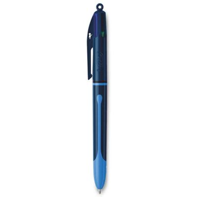 Stylo-bille 4 couleurs Smooth Bic® édition spéciale, Bleu-noir - Publicité Stylo-bille 4 couleurs Smooth Bic® édition spéciale, Bleu-noir - Publicité