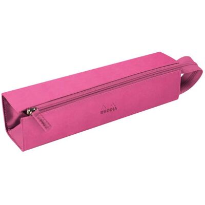 Trousse Rhodiarama fuchsia en simili cuir italien 23x5x5cm - Lot de 2 - Publicité Trousse Rhodiarama fuchsia en simili cuir italien 23x5x5cm - Lot de 2 - Publicité