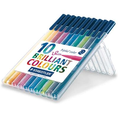 Staedtler Assortiment feutres Triplus Color, 10 feutres - Publicité Staedtler Assortiment feutres Triplus Color, 10 feutres - Publicité