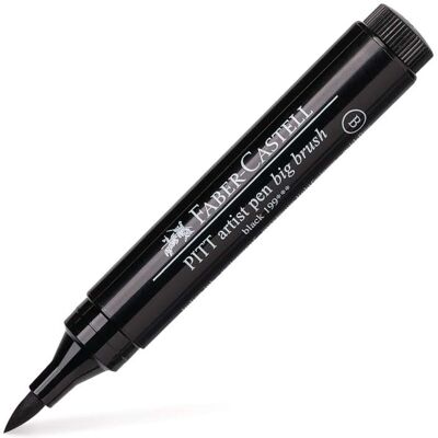 Feutre PITT Artist Pen Big Brush FABER-CASTELL, Large, Noir - Publicité Feutre PITT Artist Pen Big Brush FABER-CASTELL, Large, Noir - Publicité