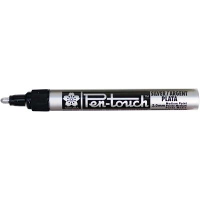 Pigma Pen Touch Sakura - 2mm, Argent - Publicité Pigma Pen Touch Sakura - 2mm, Argent - Publicité