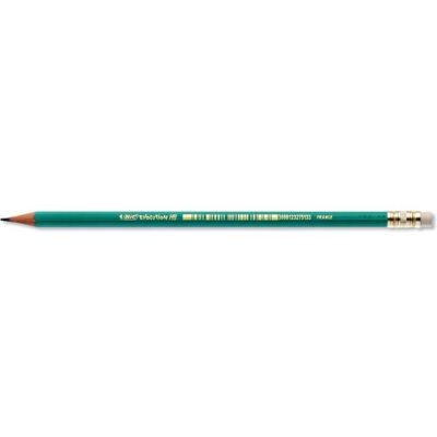 Crayons graphites Bic® Ecolutions Evolution™, 12 crayons avec gomme - Publicité Crayons graphites Bic® Ecolutions Evolution™, 12 crayons avec gomme - Publicité