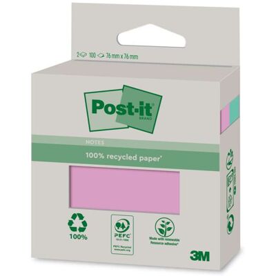 3M Notes post-it recyclées, Vives - Publicité 3M Notes post-it recyclées, Vives - Publicité