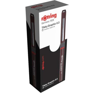 Feutre à pointe fine rOtring Tikky, 0,3 mm, Marqueur à l'unité - Publicité Feutre à pointe fine rOtring Tikky, 0,3 mm, Marqueur à l'unité - Publicité