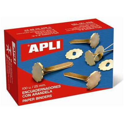 Apli 100 attaches parisiennes, 18 mm, Paquet de 100 pièces - Publicité Apli 100 attaches parisiennes, 18 mm, Paquet de 100 pièces - Publicité