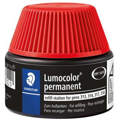 Recharge encre pour marqueur permanent Lumocolor Staedtler, 15 ml, rouge - Publicité Recharge encre pour marqueur permanent Lumocolor Staedtler, 15 ml, rouge - Publicité