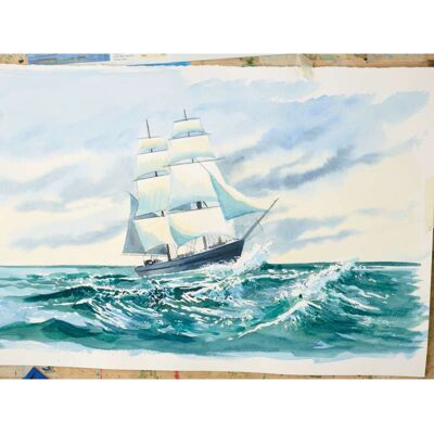 Editions de Saxe Ports et bateaux à l'aquarelle - Publicité Editions de Saxe Ports et bateaux à l'aquarelle - Publicité