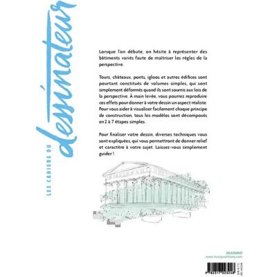 Editions Mango Dessiner bâtiments et villes - 50 modèles en étapes - Publicité Editions Mango Dessiner bâtiments et villes - 50 modèles en étapes - Publicité
