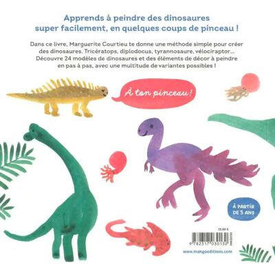 Editions Mango Dinos en 3 coups de pinceau - Publicité Editions Mango Dinos en 3 coups de pinceau - Publicité