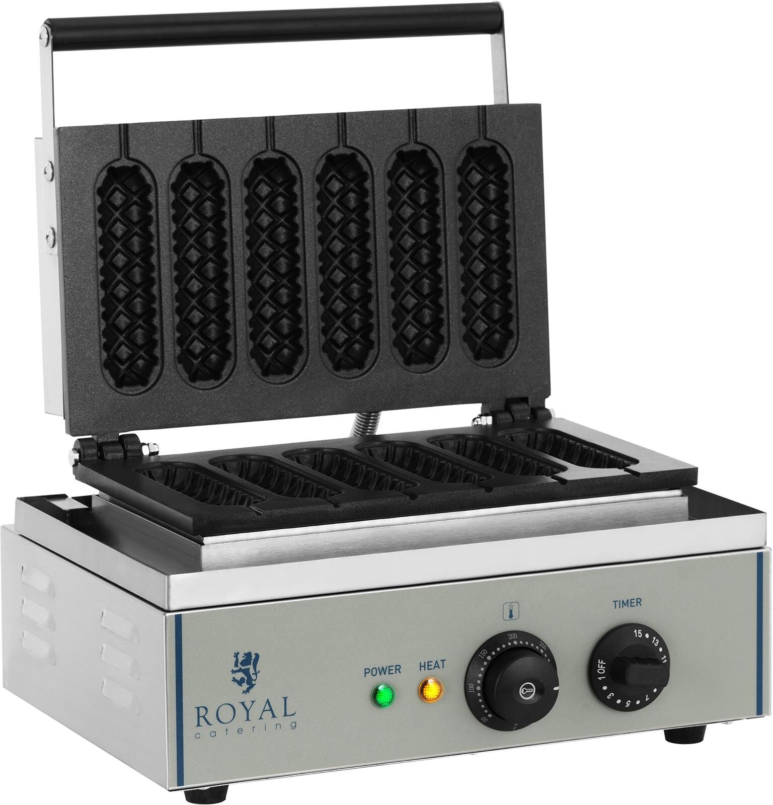 Royal Catering Gaufrier à épi - 1 x 1.500 watts RCWM-1500-S