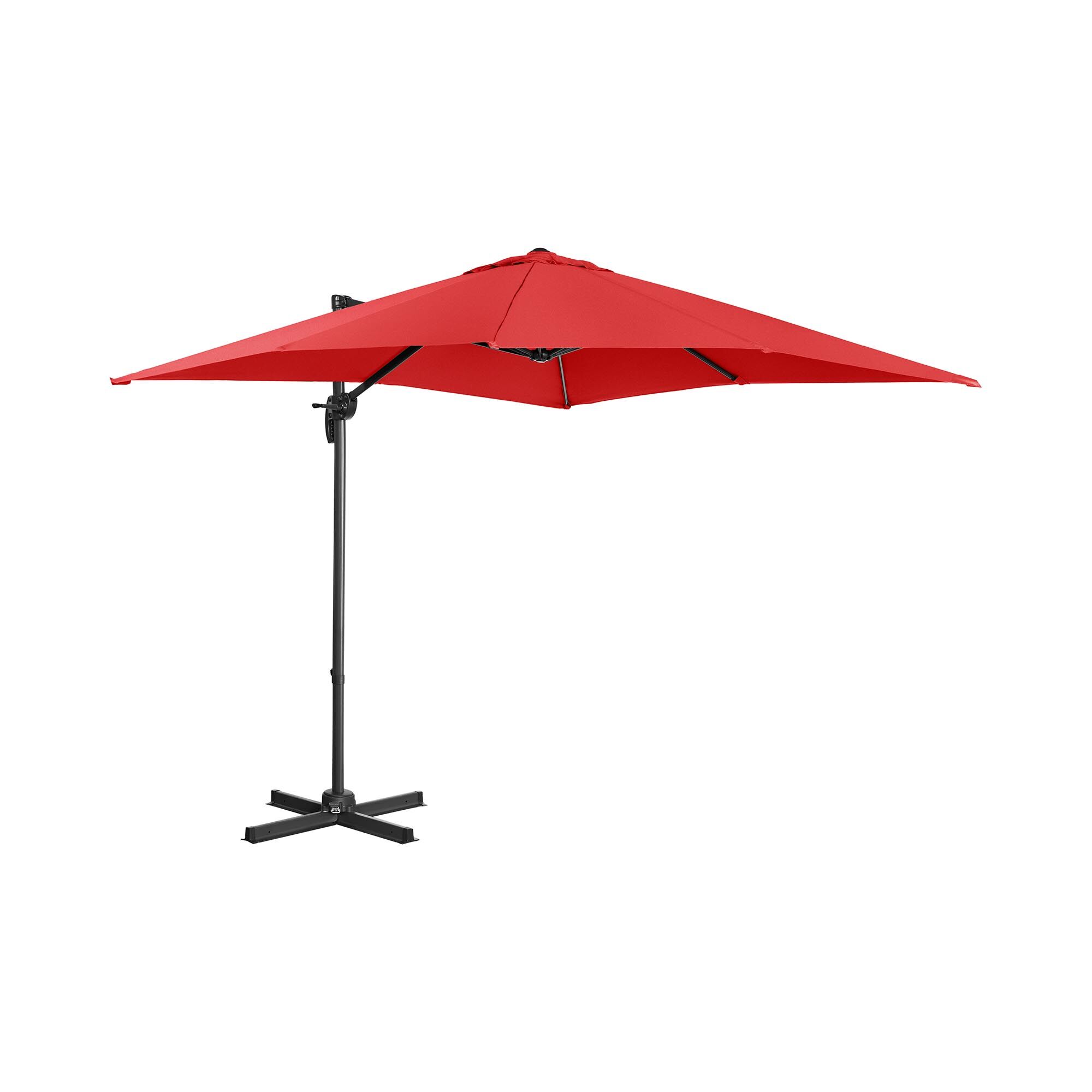 Notice d'utilisation, manuel d'utilisation et mode d'emploi Uniprodo Parasol de jardin - Rouge - Carré - 250 x 250 cm - Pivotant UNI_UMBRELLA_2SQ250RE   