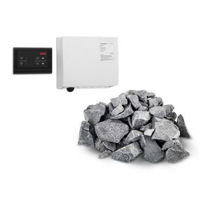 Uniprodo Kit commande pour sauna avec pierres pour sauna - Écran LED - 20 kg - Pour poêles à sauna Uniprodo UNI_SAUNA_S01-SET - Publicité