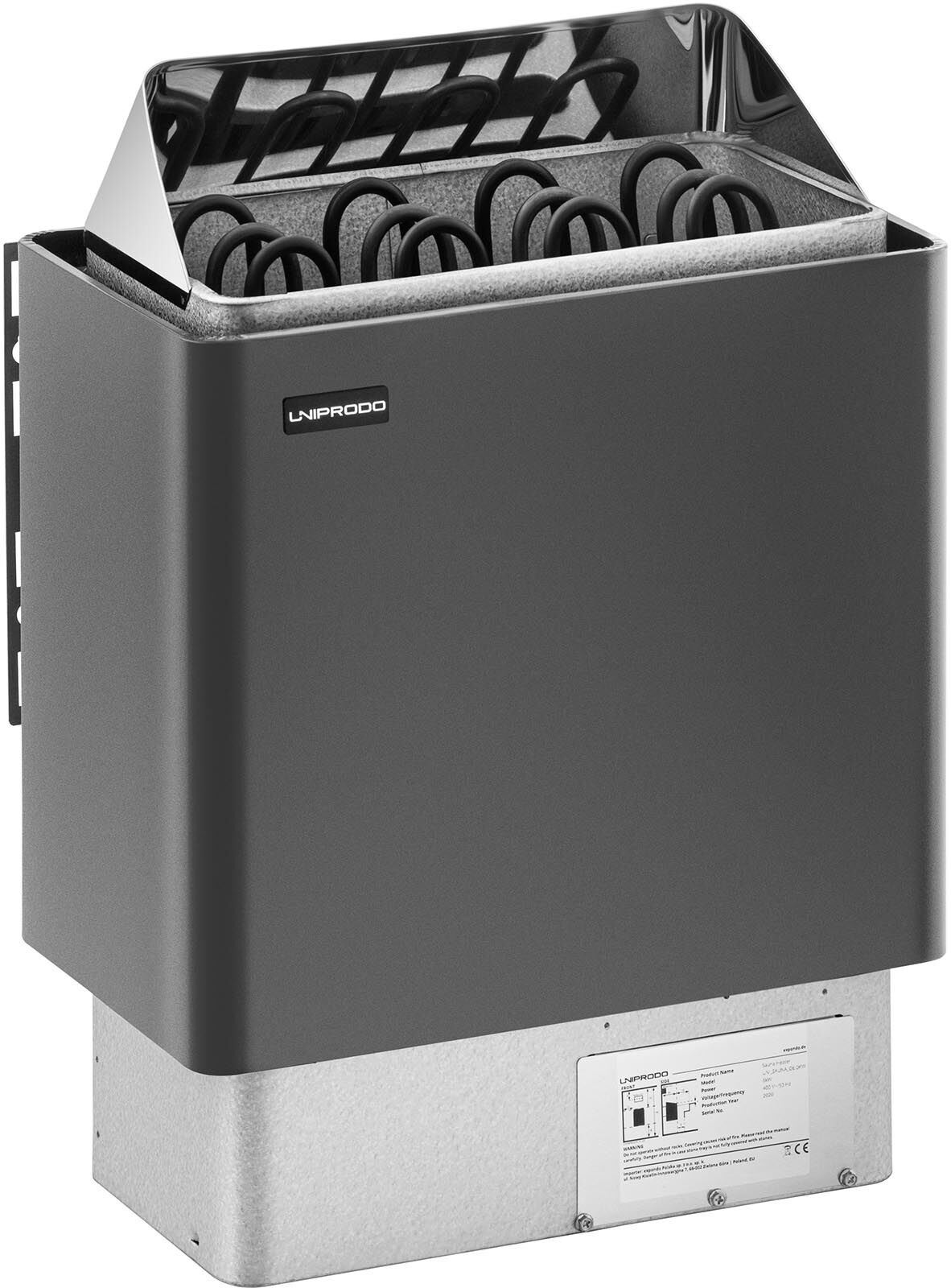 Uniprodo Poêle pour sauna - 6 kW - 30 à 110 °C UNI_SAUNA_G6.0KW Uniprodo Poêle pour sauna - 6 kW - 30 à 110 °C UNI_SAUNA_G6.0KW