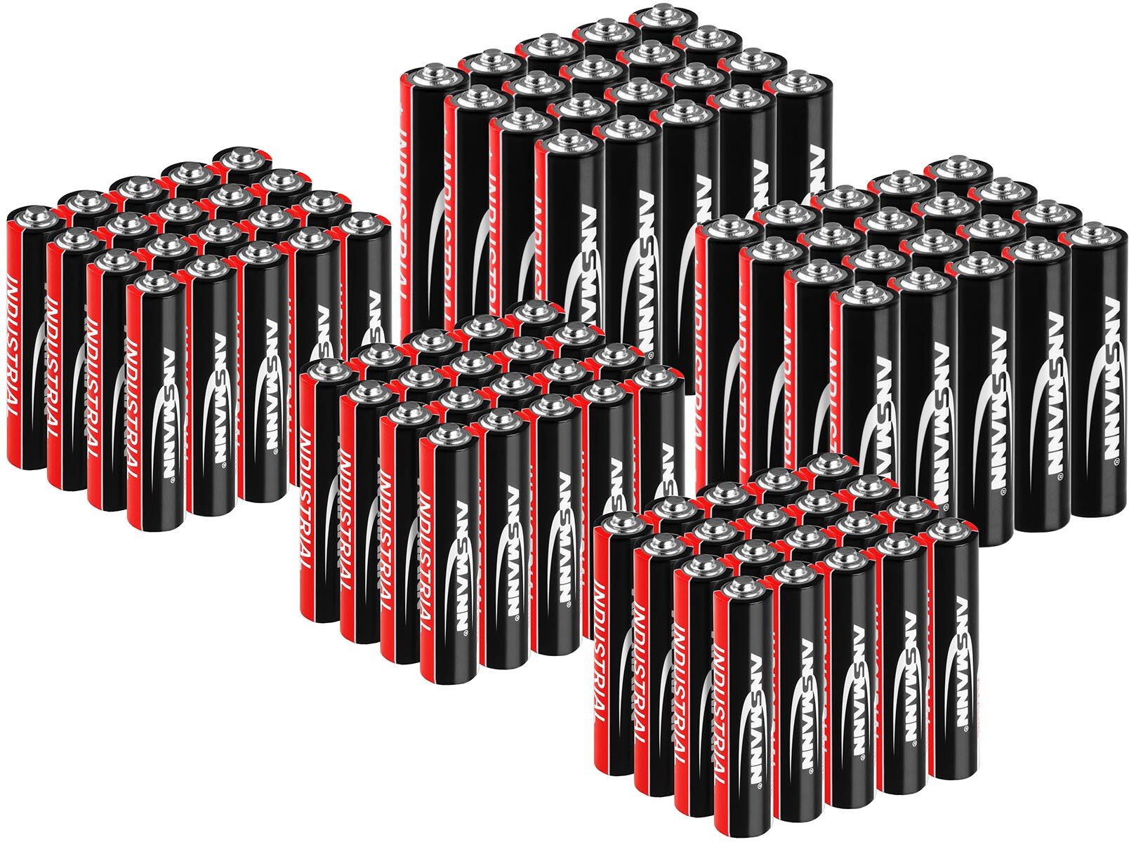 Ansmann 100 piles alcalines industrielles AA et AAA Ansmann (60 x AAA LR03 + 40 x AA LR6) - 1,5 V 1501-0004-SET3 Ansmann 100 piles alcalines industrielles AA et AAA Ansmann (60 x AAA LR03 + 40 x AA LR6) - 1,5 V 1501-0004-SET3