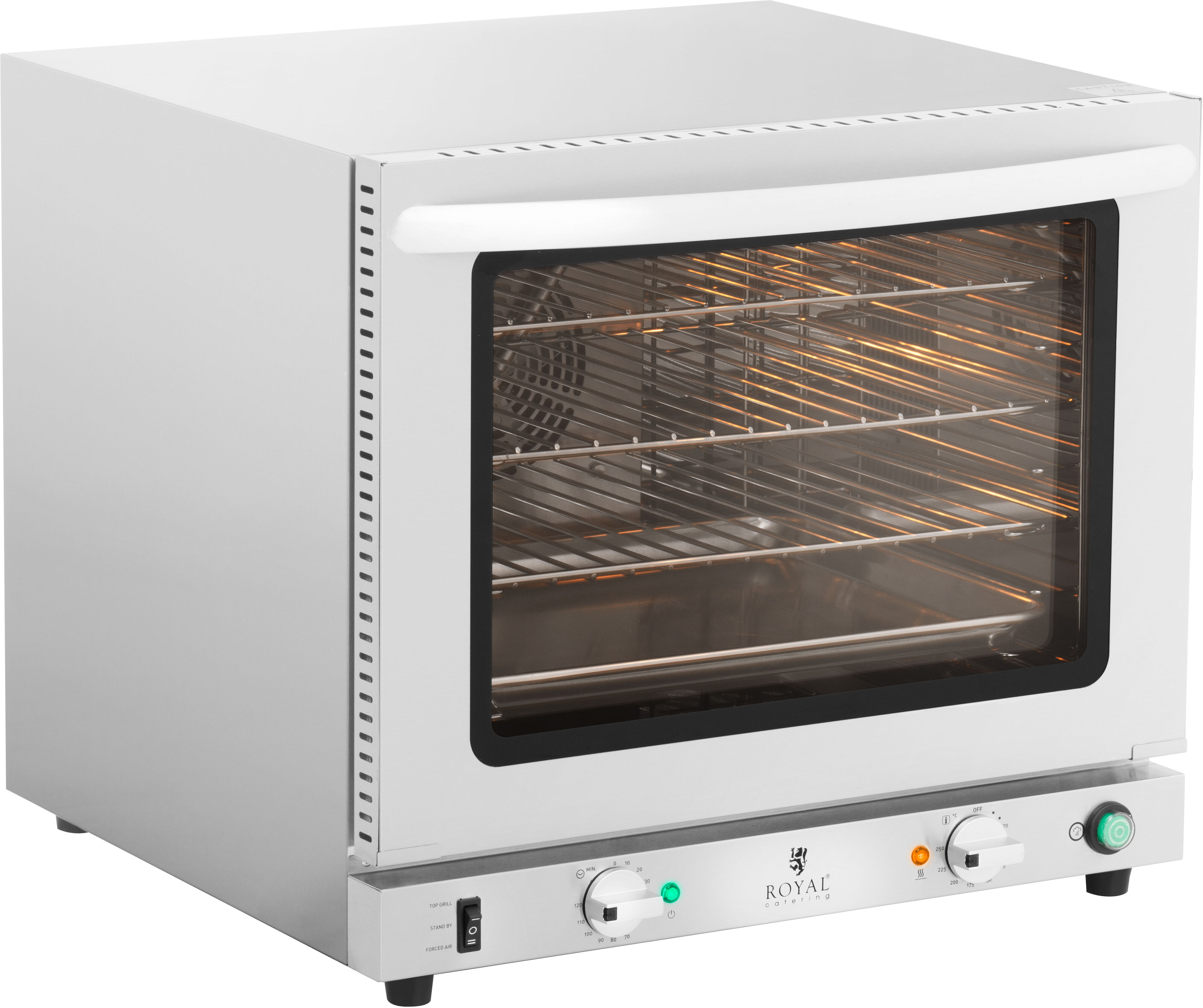Royal Catering Four à convection - 2 800 W - Fonction vapeur - 3 grilles et 1 plaque comprises RCCO-3.0 Royal Catering Four à convection - 2 800 W - Fonction vapeur - 3 grilles et 1 plaque comprises RCCO-3.0