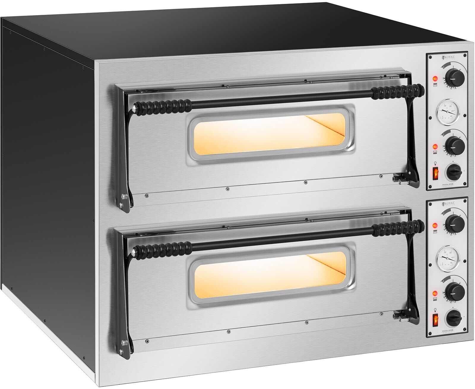 Royal Catering Four à pizza - 2 chambres - 8 x Ø 32 cm RC-POB44 Royal Catering Four à pizza - 2 chambres - 8 x Ø 32 cm RC-POB44