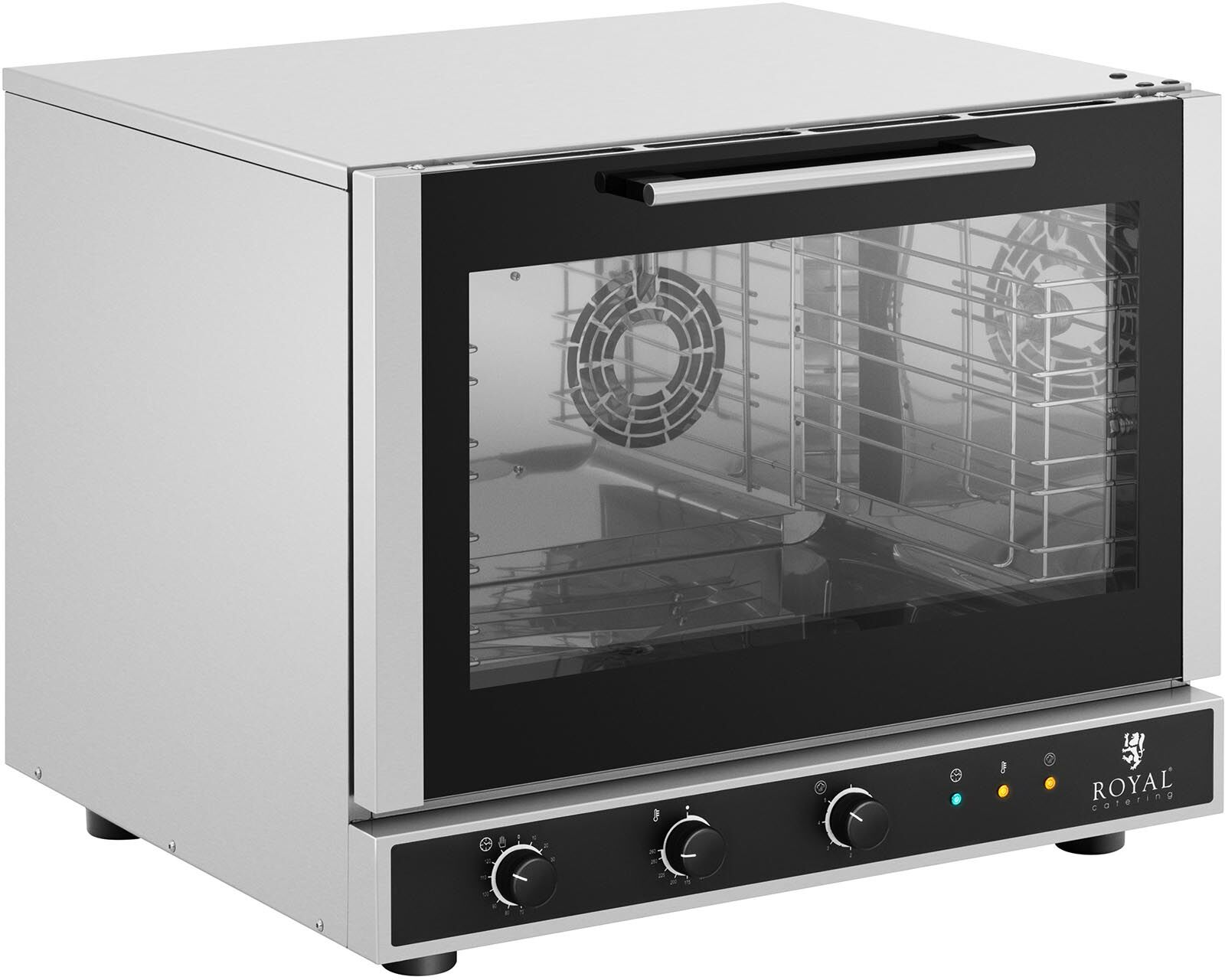 Royal Catering Four à convection - 6 400 W - Fonction vapeur - 4 plaques de cuisson (GN 1/1) RC-411MC Royal Catering Four à convection - 6 400 W - Fonction vapeur - 4 plaques de cuisson (GN 1/1) RC-411MC
