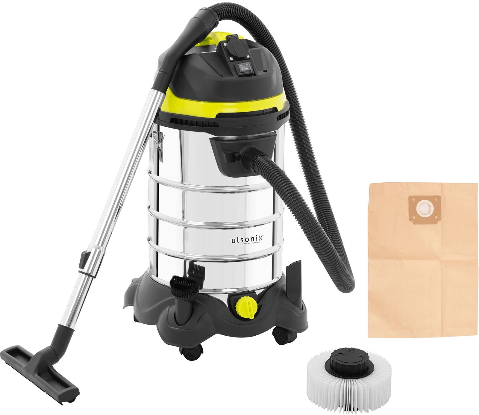 Notice d'utilisation, manuel d'utilisation et mode d'emploi ulsonix Aspirateur eau et poussière - 1 400 W - 30 l - Avec prise électrique FLOORCLEAN 30DS   