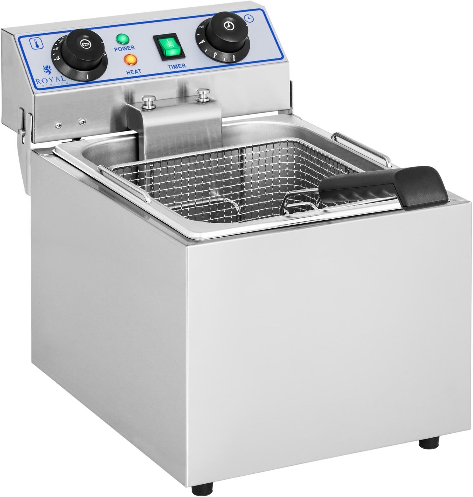 Royal Catering Friteuse électrique - 1 x 13 litres avec minuterie (60 min.) RCTF-13EH Royal Catering Friteuse électrique - 1 x 13 litres avec minuterie (60 min.) RCTF-13EH
