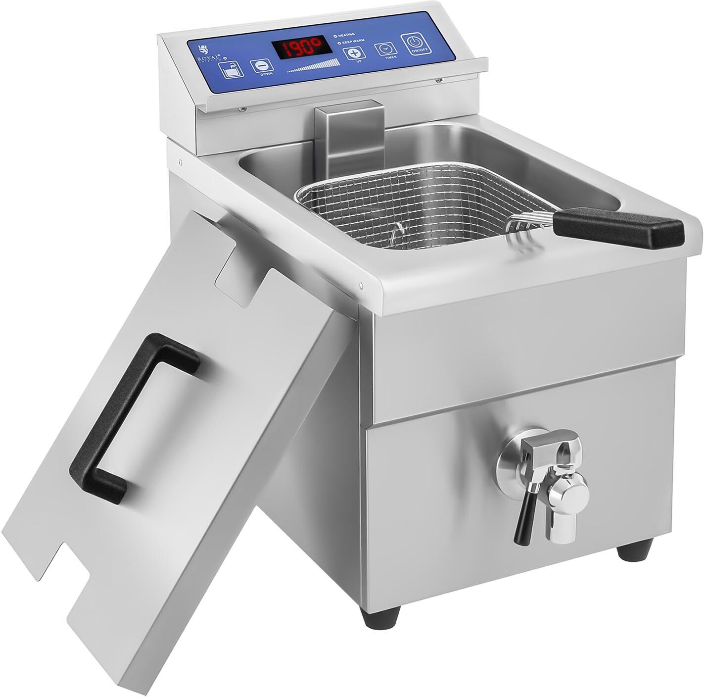 Royal Catering Friteuse à induction - 1x 10 litres - 60 à 190°C RCIF-10EB Royal Catering Friteuse à induction - 1x 10 litres - 60 à 190°C RCIF-10EB