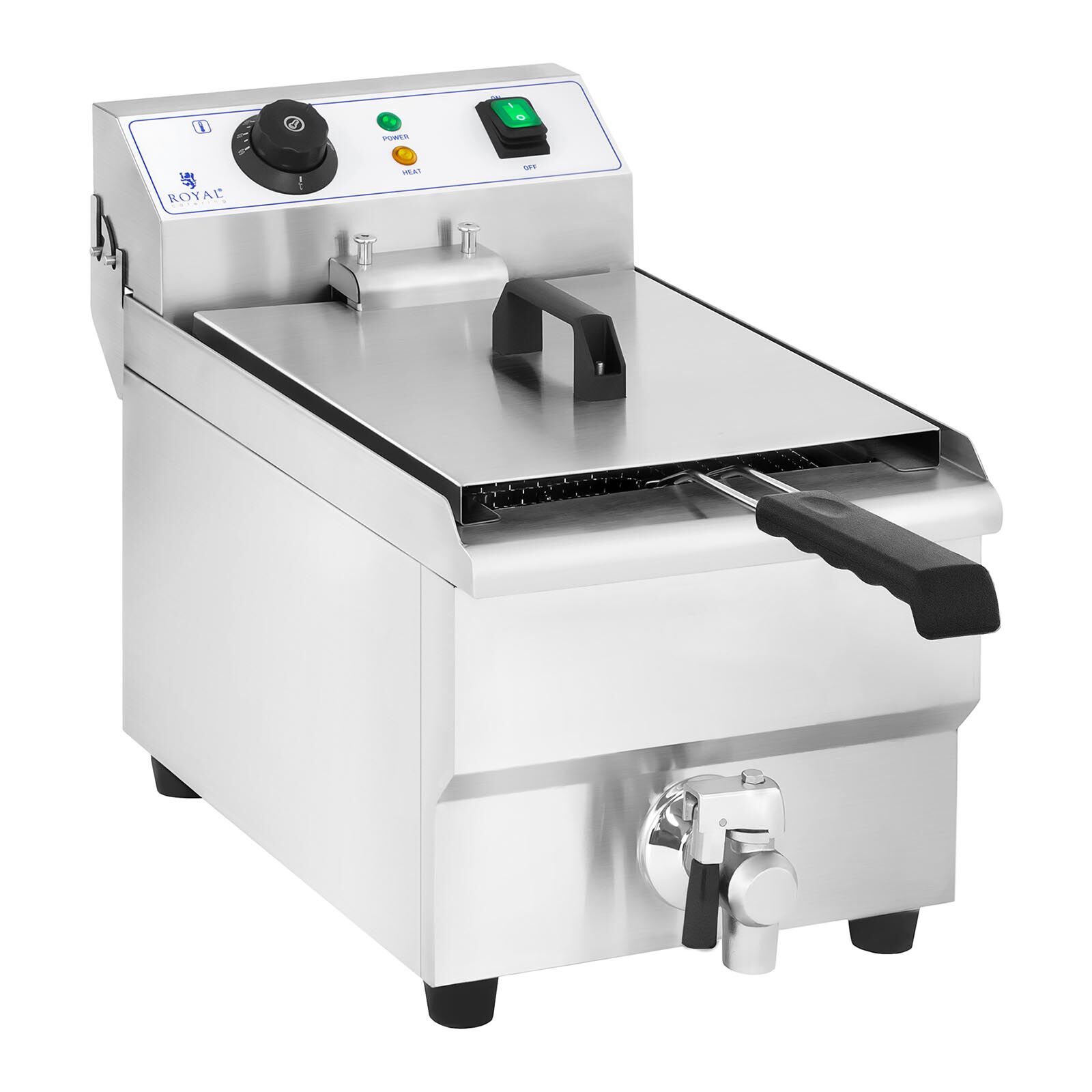 Royal Catering Friteuse électrique - 10 litres avec robinet de vidange RCEF 10EH-1