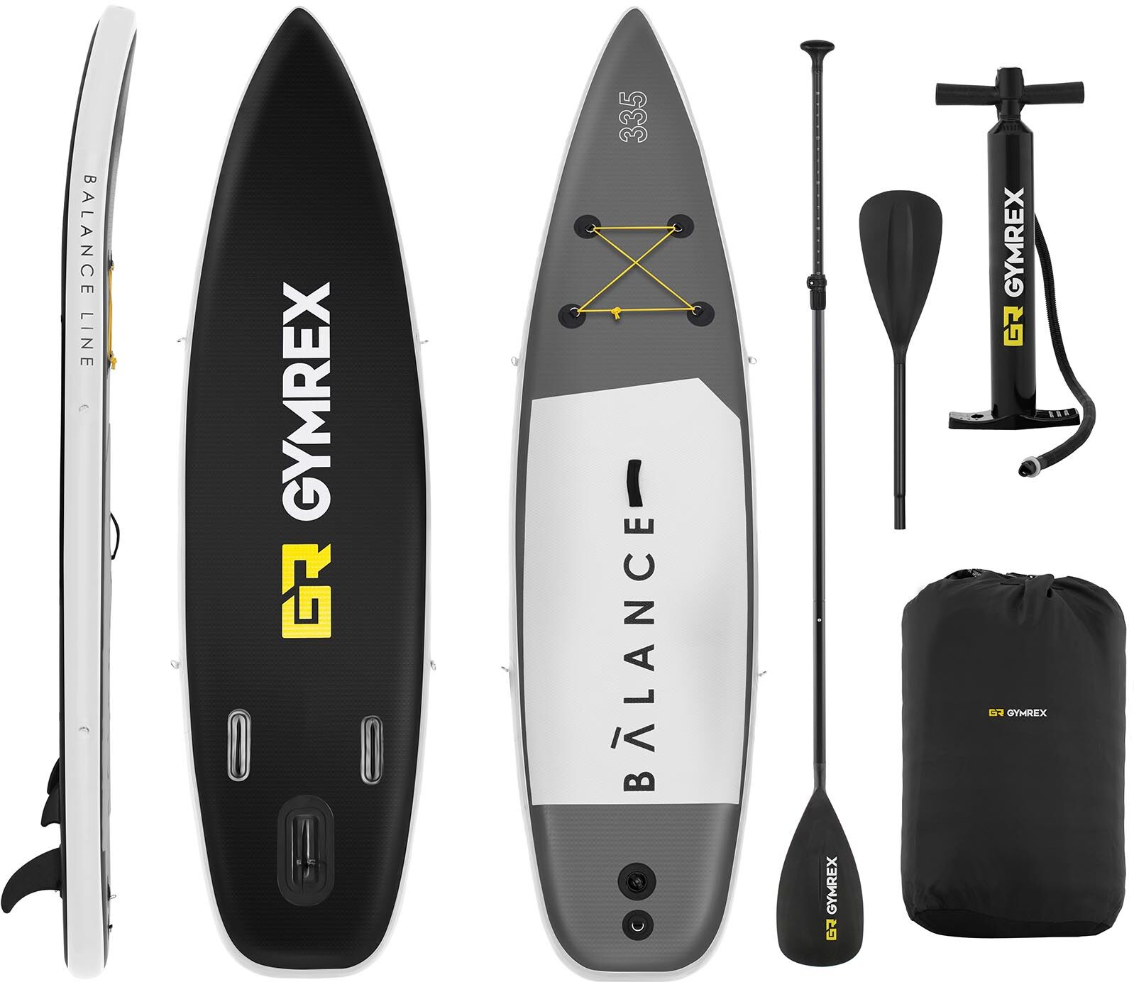 Gymrex Stand up paddle gonflable - 145 kg - 335 x 71 x 15 cm GR-SPB335 Gymrex Stand up paddle gonflable - 145 kg - 335 x 71 x 15 cm GR-SPB335