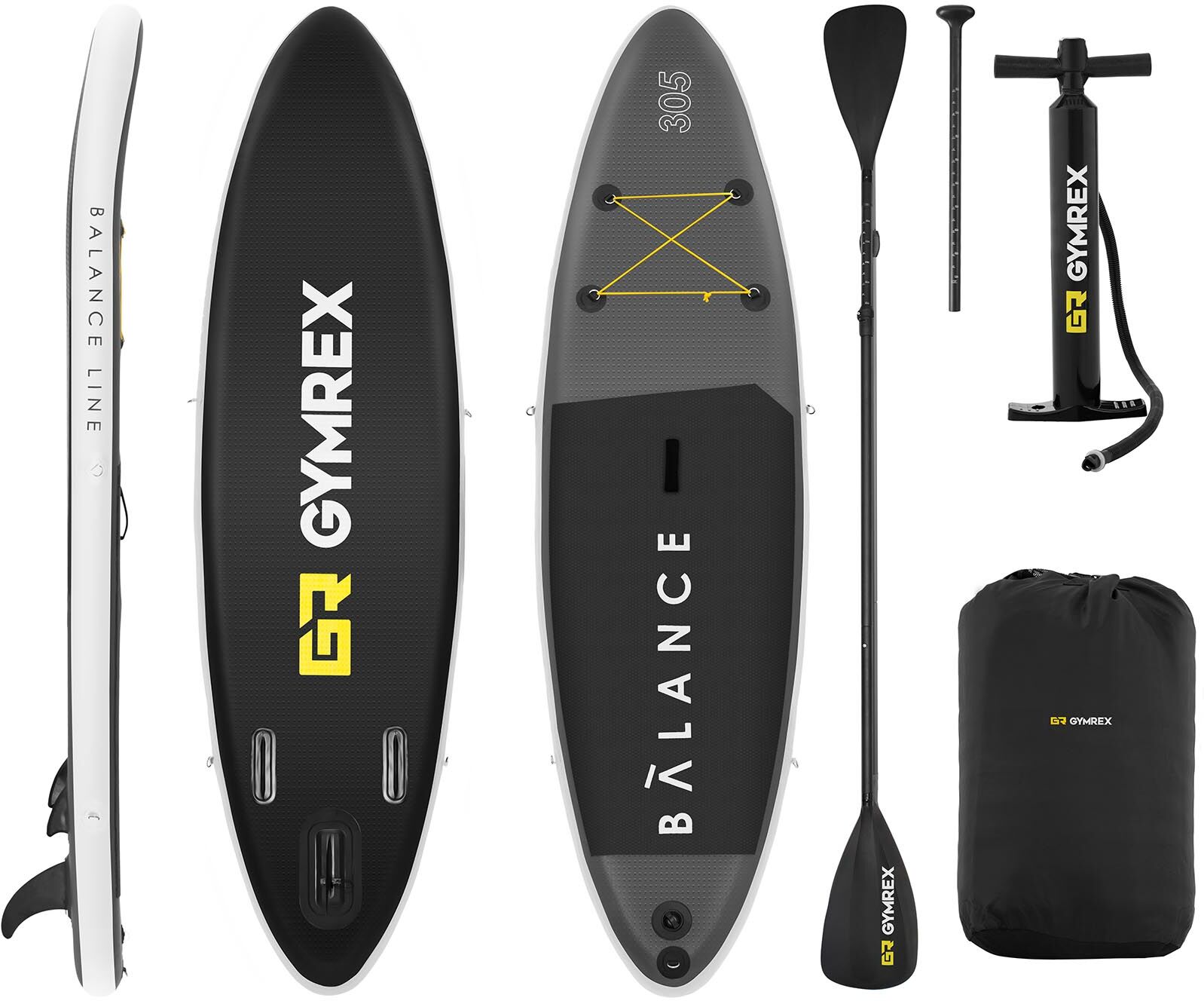 Gymrex Stand up paddle gonflable - 135 kg - 305 x 79 x 15 cm GR-SPB305