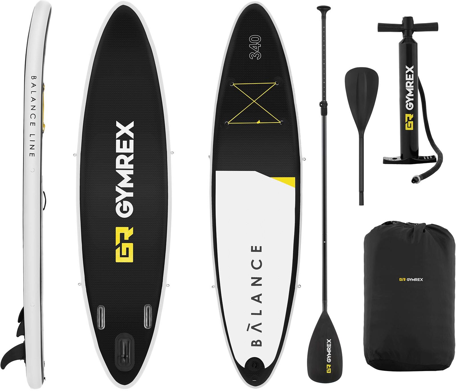 Gymrex Stand up paddle gonflable - 145 kg - 335 x 79 x 15 cm GR-SPB340