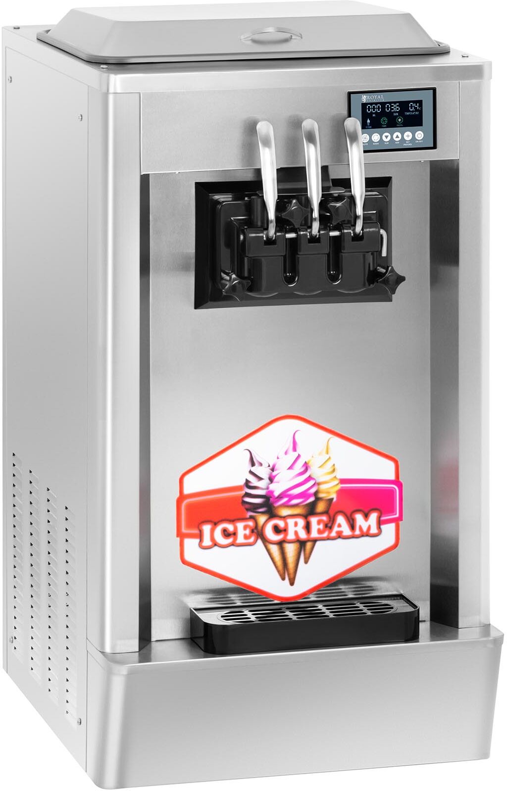 Royal Catering Machine à glace italienne - 1 870 W - 2 x 8,5 l - 20 l/h RCSI-20-3