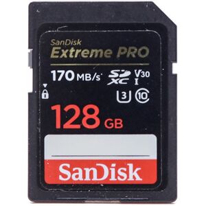 Occasion SanDisk 128Go Extreme Pro 170MB/s SDXC - Carte memoire