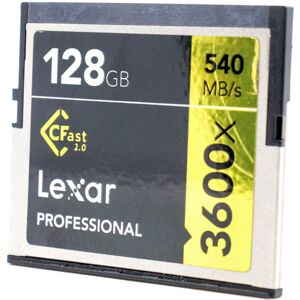 Occasion Lexar Professional 128Go 3600x 540Mo/s CFast 2.0 Card