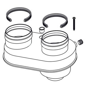 Rinnai Kit coaxial d’évacuation des fumées 60/100 pour chauffe-eau Rinnai FOT-HX060-A07