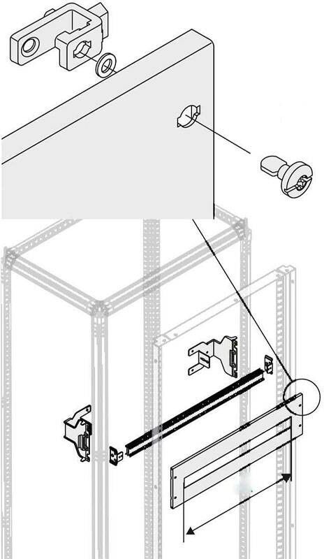 Rail DIN standard Abb pour appareillage électrique L800 mm PDRS0800