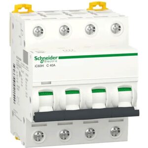 Schneider Interrupteur magnétothermique Schneider 4P 40A 10KA C 4 modules A9F89440