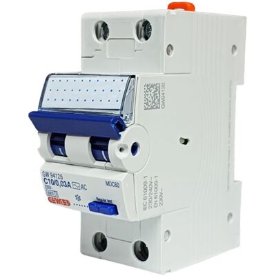 Interrupteur différentiel Gewiss GW94126 - 10A 2P 6kA - Publicité Interrupteur différentiel Gewiss GW94126 - 10A 2P 6kA - Publicité