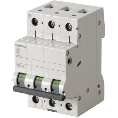 Interrupteur magnétothermique Siemens 3P 50A 6KA 3M B 5SL63506BB - Publicité Interrupteur magnétothermique Siemens 3P 50A 6KA 3M B 5SL63506BB - Publicité