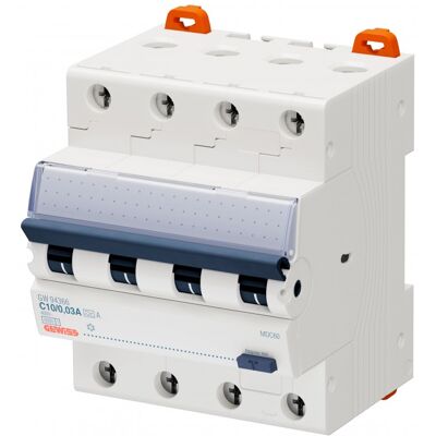 Disjoncteur différentiel Gewiss 10A 4P 30mA A 6KA 4 modules GW94366 - Publicité Disjoncteur différentiel Gewiss 10A 4P 30mA A 6KA 4 modules GW94366 - Publicité