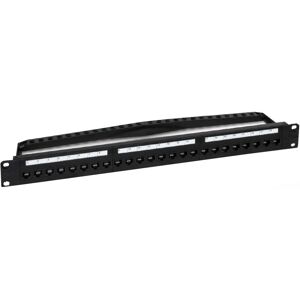 Item Panneau de permutation Item STACKABLE 24 prises RJ45 CAT.5E UTP noir 50110