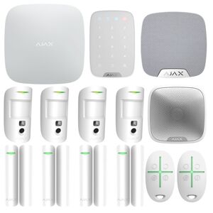 Ajax System Kit Antivol Ajax Wireless avec centrale Hub2 plus 4G 2 SIM WI-FI + PIR Blanc